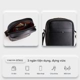  Túi Trita (Thời trang nam dáng đứng - Túi đeo chéo da RTN12D) màu đen 
