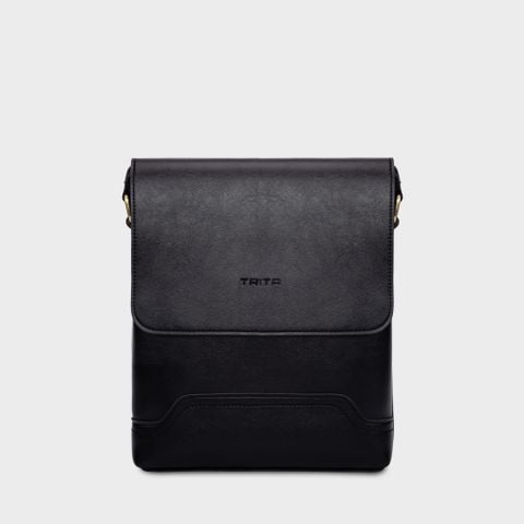  Túi đeo chéo nam Trita (Phối nắp gập thời trang RTN2D) màu đen 
