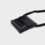  Túi đeo chéo nam Trita (Phối nắp gập thời trang RTN2D) màu đen 