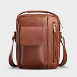  Túi Trita (Thời trang nam phối ngăn - Túi đeo chéo da RTN3BD) màu bò đậm 