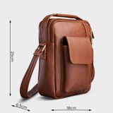  Túi Trita (Thời trang nam phối ngăn - Túi đeo chéo da RTN3BD) màu bò đậm 