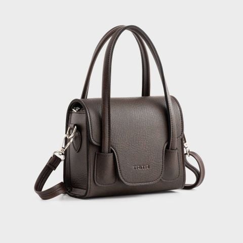 Túi đeo chéo da nữ kiểu dáng độc đáo Trita RHN227N màu nâu