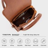  Túi Trita (Thời trang nữ kiểu dáng quai kép size 18 - Túi đeo chéo da RHN227D) màu đen 