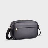  Túi Trita (Thời trang nam bo viền - Túi đeo chéo da RTN10D) màu đen 