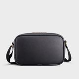  Túi Trita (Thời trang nam bo viền - Túi đeo chéo da RTN10D) màu đen 