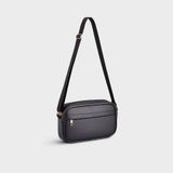  Túi Trita (Thời trang nam bo viền - Túi đeo chéo da RTN10D) màu đen 