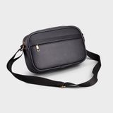  Túi Trita (Thời trang nam bo viền - Túi đeo chéo da RTN10D) màu đen 