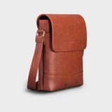  Túi Trita (Thời trang nam nắp gập - Túi đeo chéo da RTN4BD) màu bò đậm 