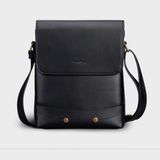  Túi Trita (Thời trang nam nắp gập - Túi đeo chéo da RTN4D) màu đen 