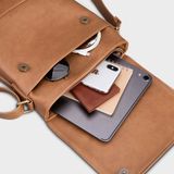  Túi Trita (Thời trang nam nắp gập - Túi đeo chéo da RTN4BD) màu bò đậm 