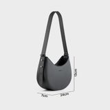  Túi Trita (Thời trang nữ dáng bán nguyệt size 24 - Túi đeo vai da RHN156D) màu đen 