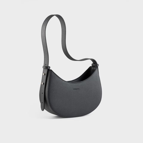 Túi đeo vai da nữ dáng bán nguyệt Trita RHN156D màu đen