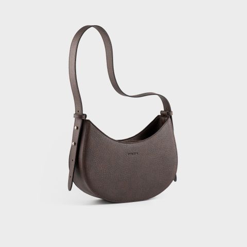 Túi đeo vai da nữ dáng bán nguyệt Trita RHN156N màu nâu