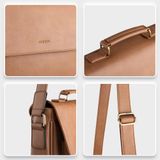  Túi Trita (Thời trang nam phối quai trên - Túi đeo chéo da RTN8BD) màu bò đậm 