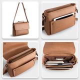  Túi Trita (Thời trang nam phối quai trên - Túi đeo chéo da RTN8BD) màu bò đậm 