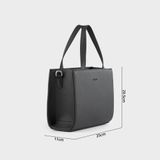  Túi Trita (Thời trang nữ kiểu dáng đơn giản cỡ trung - Túi xách da RTX45D) màu đen 