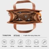 Túi Trita (Thời trang nữ kiểu dáng đơn giản cỡ trung - Túi xách da RTX45N) màu nâu 