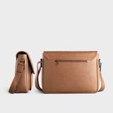  Túi Trita (Thời trang nam phối ngăn đôi - Túi đeo chéo da RTN6BN) màu bò nhạt 