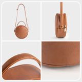  Túi Trita (Thời trang nữ dáng tròn - Túi đeo chéo da RHN261B) màu bò 