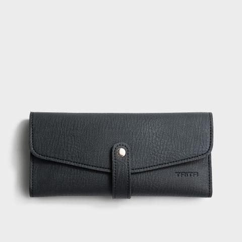 Ví cầm tay da nữ cao cấp Trita RV47D màu đen