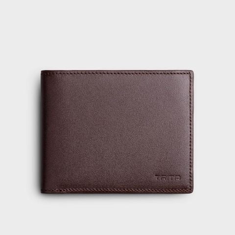  Ví nam da bò Trita (Thời trang nam dáng ngang - Ví da RVN16N) màu nâu 