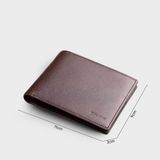  Ví nam da bò Trita (Thời trang nam dáng ngang - Ví da RVN16N) màu nâu 
