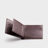  Ví nam da bò Trita (Thời trang nam dáng ngang - Ví da RVN16N) màu nâu 