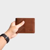  Ví nam da bò Trita (Thời trang nam dáng ngang - Ví da RVN05B) màu bò 