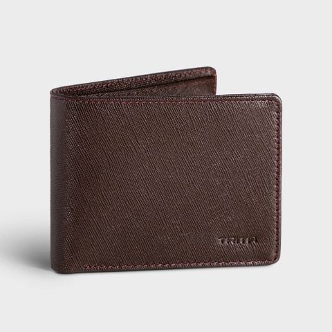  Ví nam da bò Trita (Thời trang nam dáng ngang - Ví da RVN07N) màu nâu 