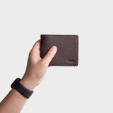  Ví nam da bò Trita (Thời trang nam gấp 2 ngang - Ví da RVN08N) màu nâu 