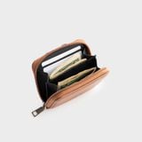  Ví Trita (Thời trang nữ dáng ngắn cầm tay phối khóa kéo - Ví da RV84B) màu bò 