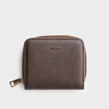  Ví Trita (Thời trang nữ dáng ngắn cầm tay phối khóa kéo - Ví da RV84N) màu nâu 