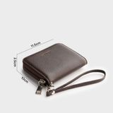  Ví Trita (Thời trang nữ dáng ngắn cầm tay phối khóa kéo - Ví da RV84N) màu nâu 