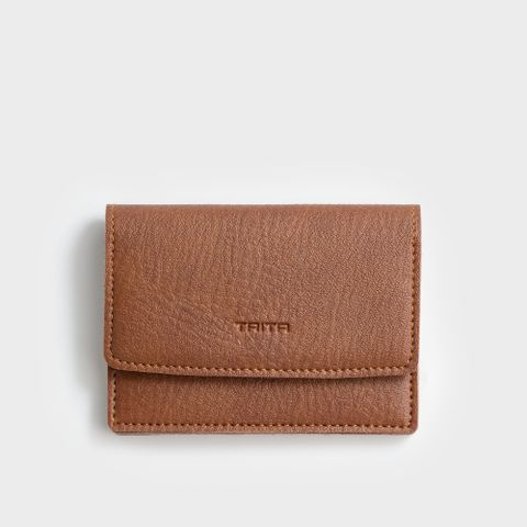 Ví da nữ mini dáng ngắn tiện lợi Trita RV100B màu bò