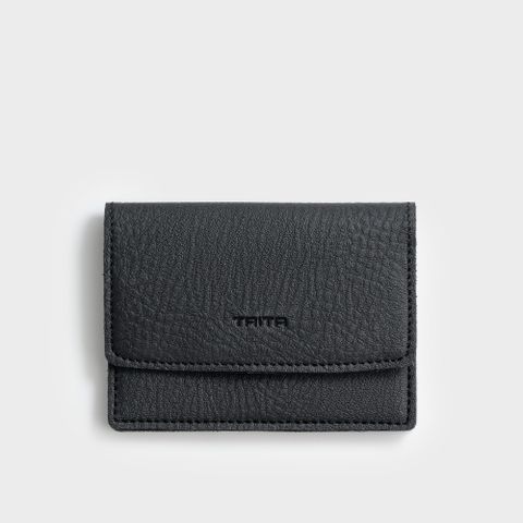 Ví da nữ mini dáng ngắn tiện lợi Trita RV100D màu đen