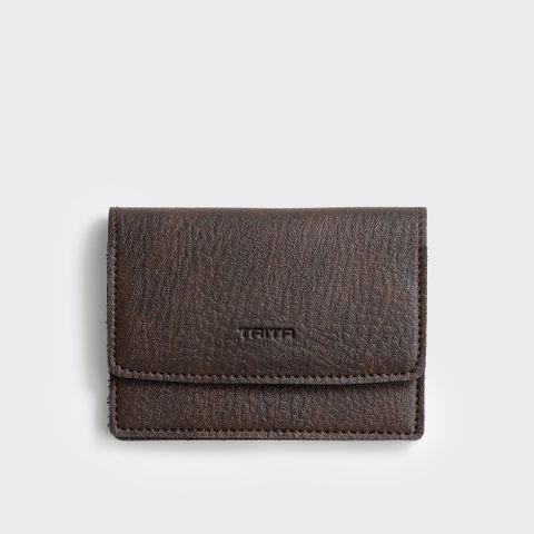 Ví da nữ mini dáng ngắn tiện lợi Trita RV100N màu nâu