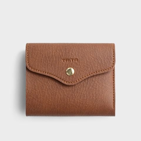 Ví da nữ gập 3 phong cách basic Trita RV59B màu bò