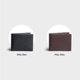  Ví nam da bò Trita (Thời trang nam dáng ngang basic - Ví da RVN23N) màu nâu 