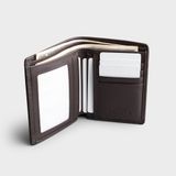  Ví nam da bò Trita (Thời trang nam dáng đứng cao cấp - Ví da RVN18N) màu nâu 