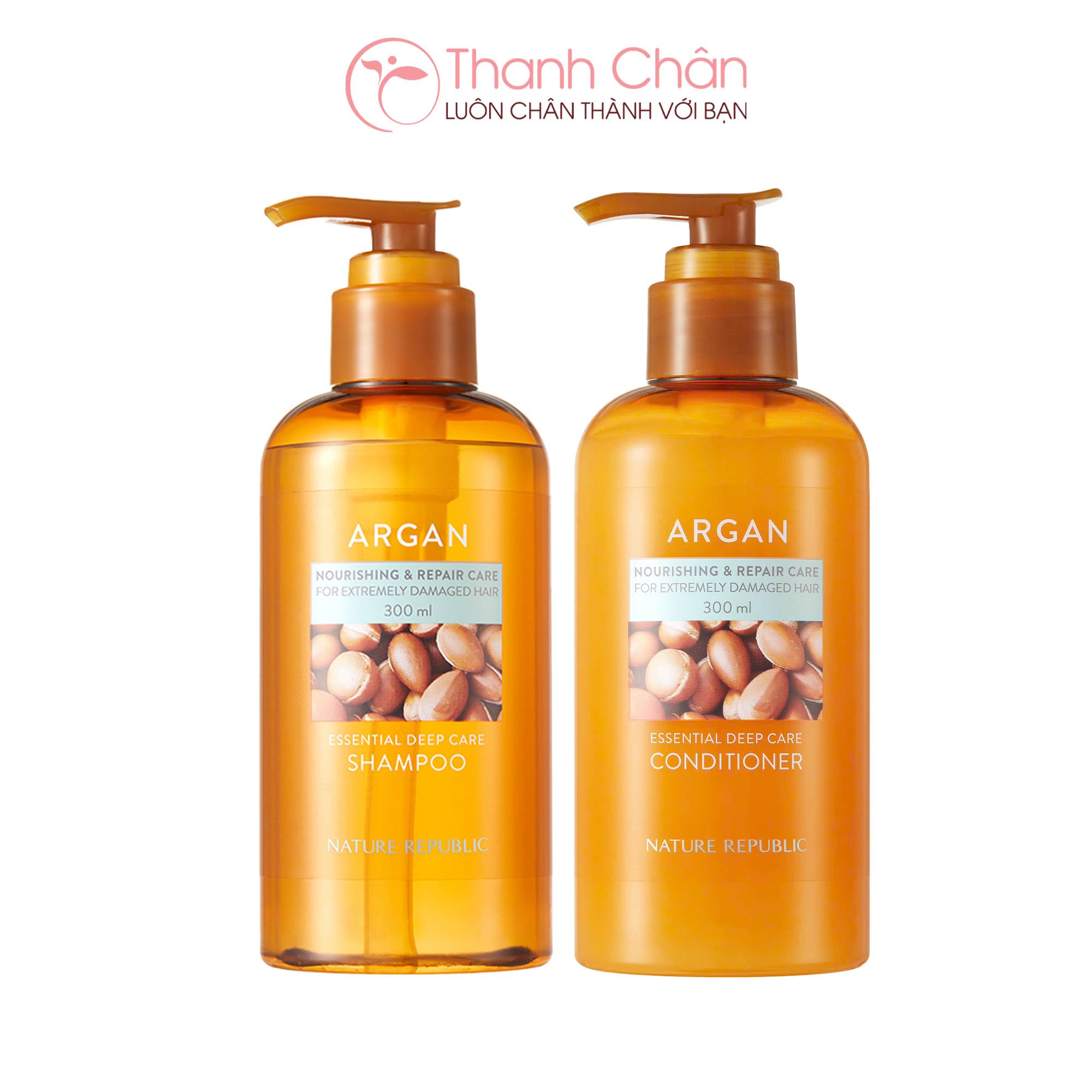 Dầu gội/xả Nature Republic Argan Essential Deep Care 300ml