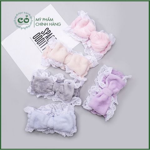 Băng đô nơ có viền ren