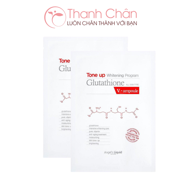 Mặt Nạ Dưỡng Trắng Angel's Liquid Tone Up Whitening Program Glutathione V-ampoule