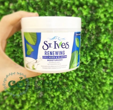 Kem dưỡng thể ST.ives Renewing Moisturizer Collagen & Elastin