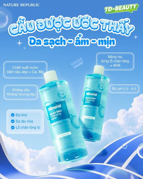 Nước tẩy trang Nature Republic Good Skin Cleansing Water 500ml
