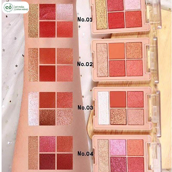 Phấn Mắt Nhũ 5 Ô Sivanna Colors Peach Pro Eyeshadow HF6031