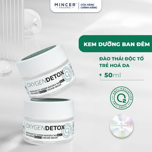 Kem Dưỡng Mincer Pharma Oxygen Detox Repairing Night Cream Mask 50ml