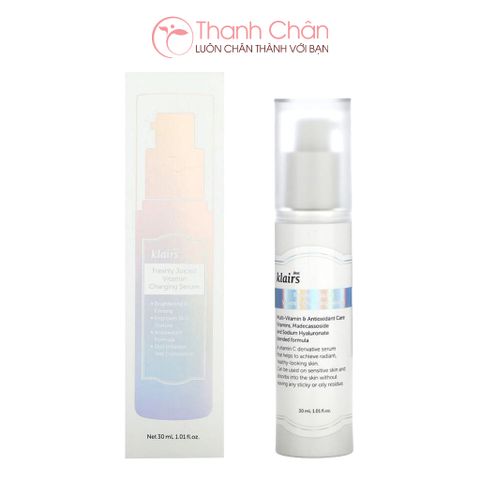 Tinh chất Dear, Klairs Freshly Juiced Viatmin Charging Serum 30ml, dưỡng sáng, mờ thâm