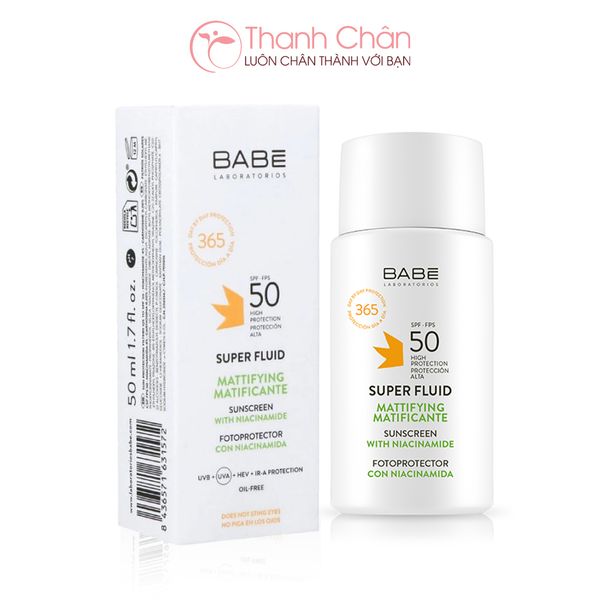 Kem chống nắng BABE Super Fluid Mattifying sunscreen 50ml