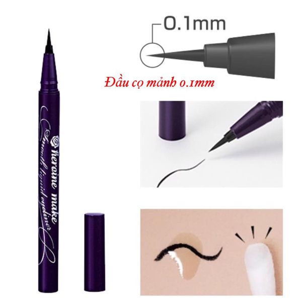 Bút Kẻ Mắt Nước Siêu Chống Trôi Kissme Heroine Nét Sắc Mãnh Siêu Mượt