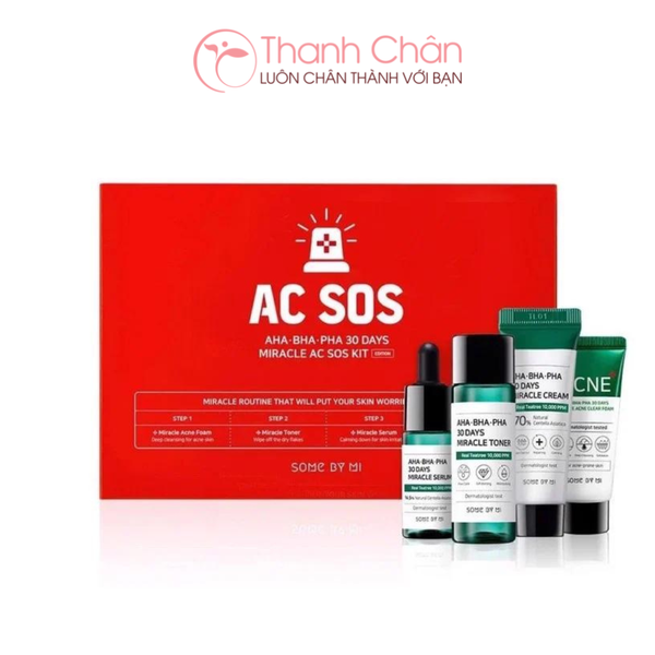 Bộ Dưỡng Some By Mi Miracle AC SOS Kit (set 4 items)